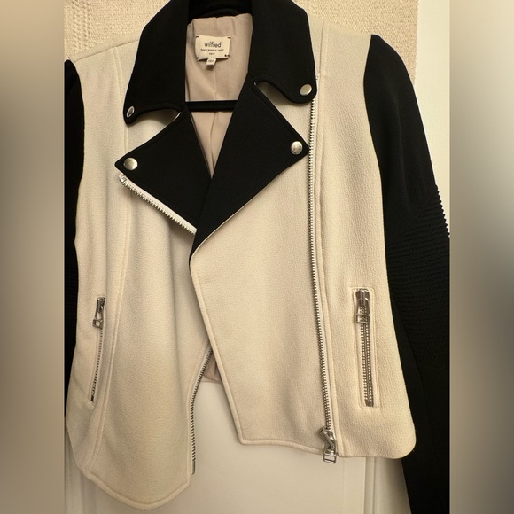 Aritzia Wilfred Montesson Crepe Jacket / Blazer - black & white / cream - Picture 10 of 16